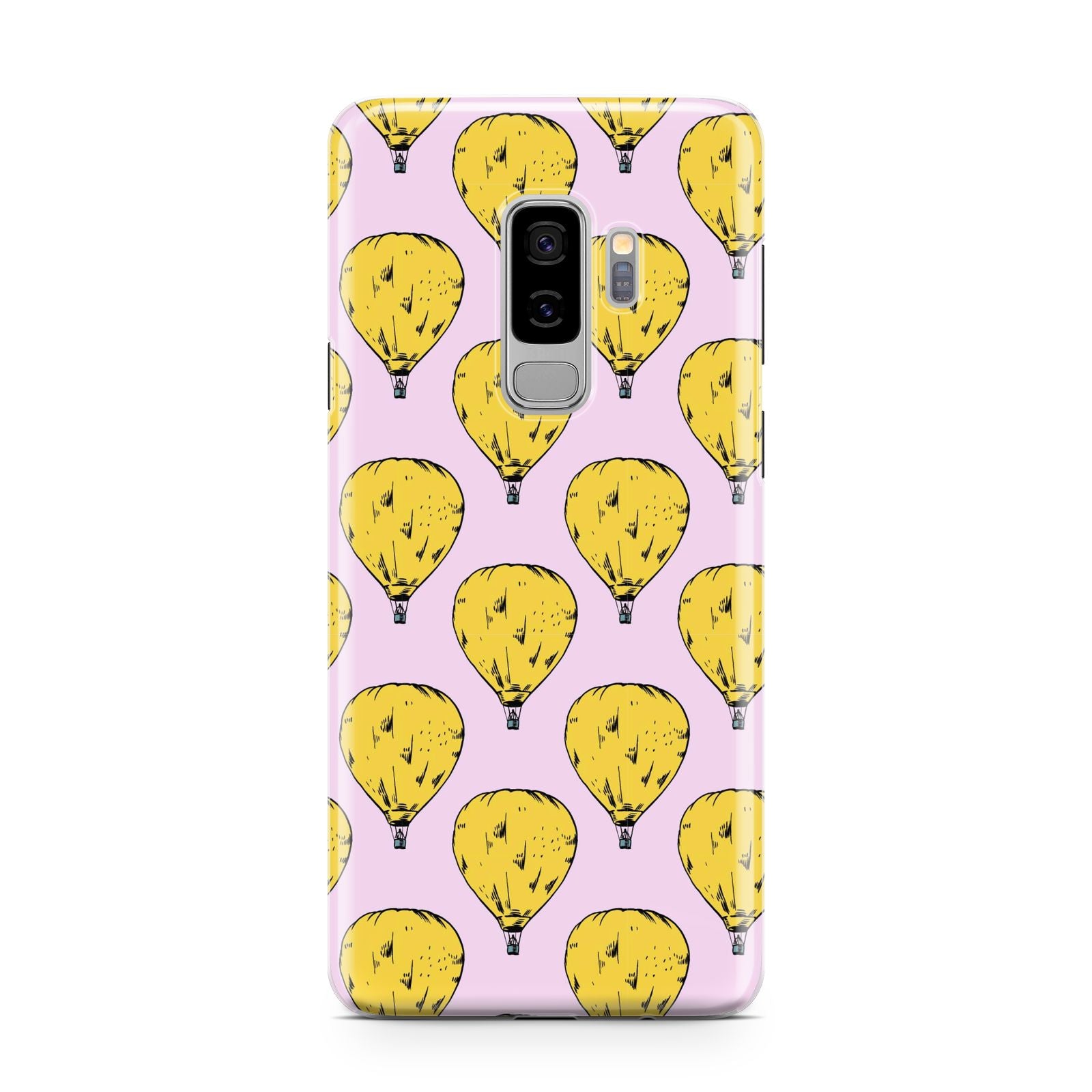 Hot Air Balloon Samsung Galaxy S9 Plus Case on Silver phone