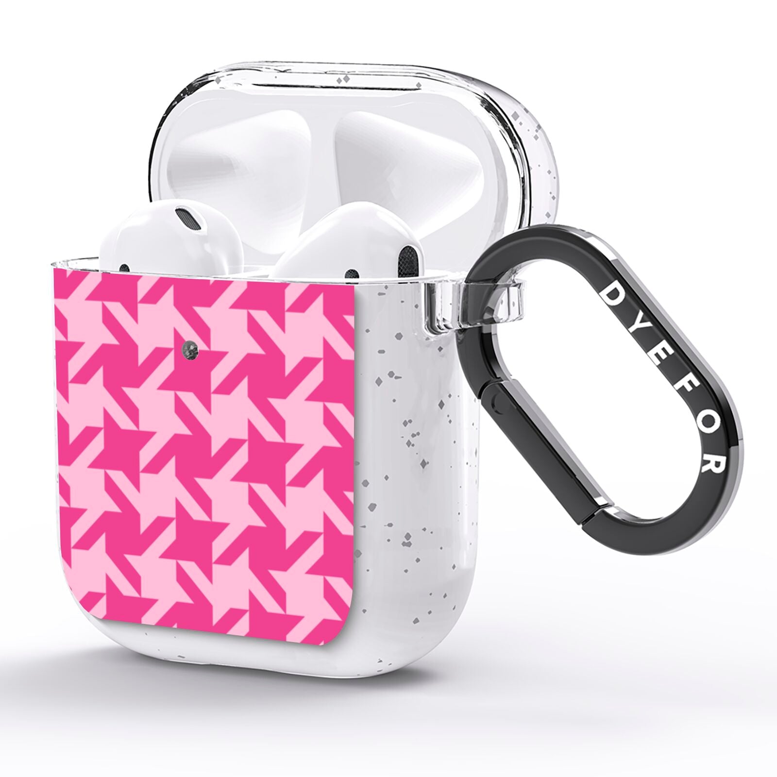 Houndstooth AirPods Glitter Case Side Image