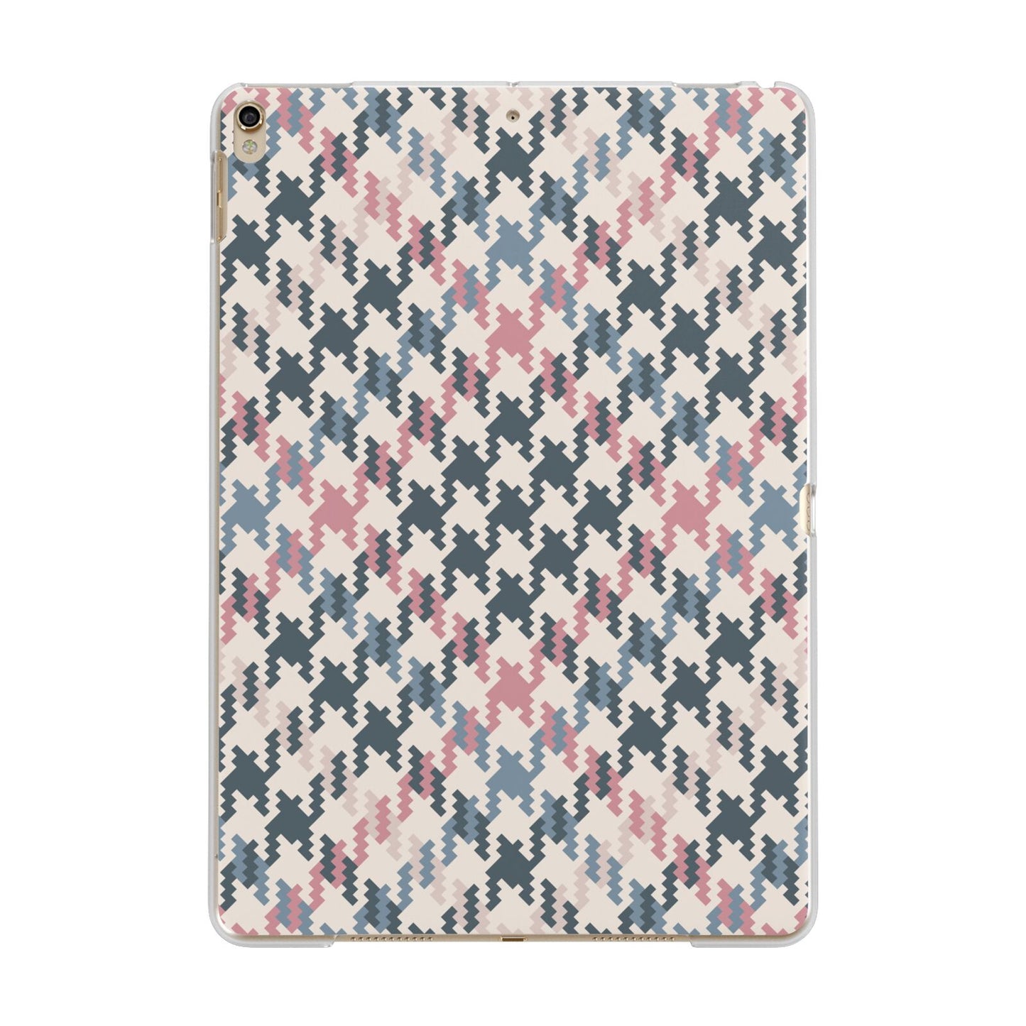 Houndstooth Fabric Effect Apple iPad Gold Case