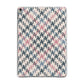 Houndstooth Fabric Effect Apple iPad Grey Case