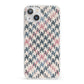 Houndstooth Fabric Effect iPhone 13 Clear Bumper Case