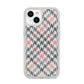Houndstooth Fabric Effect iPhone 14 Clear Tough Case Starlight