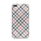 Houndstooth Fabric Effect iPhone 7 Plus Bumper Case on Silver iPhone