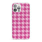 Houndstooth iPhone 13 Pro Max Clear Bumper Case