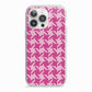 Houndstooth iPhone 13 Pro TPU Impact Case with White Edges
