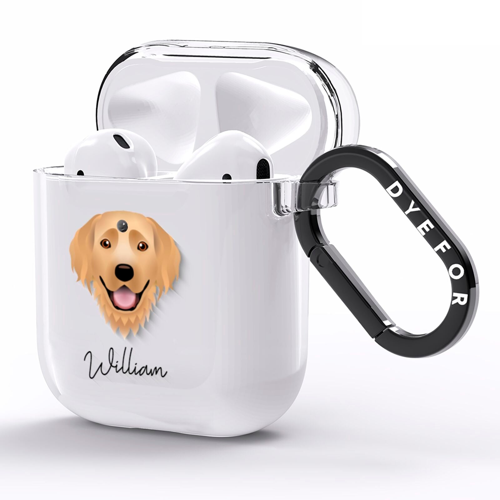 Hovawart Personalised AirPods Clear Case Side Image