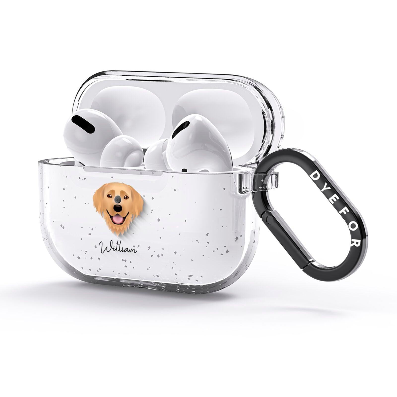 Hovawart Personalised AirPods Glitter Case 3rd Gen Side Image