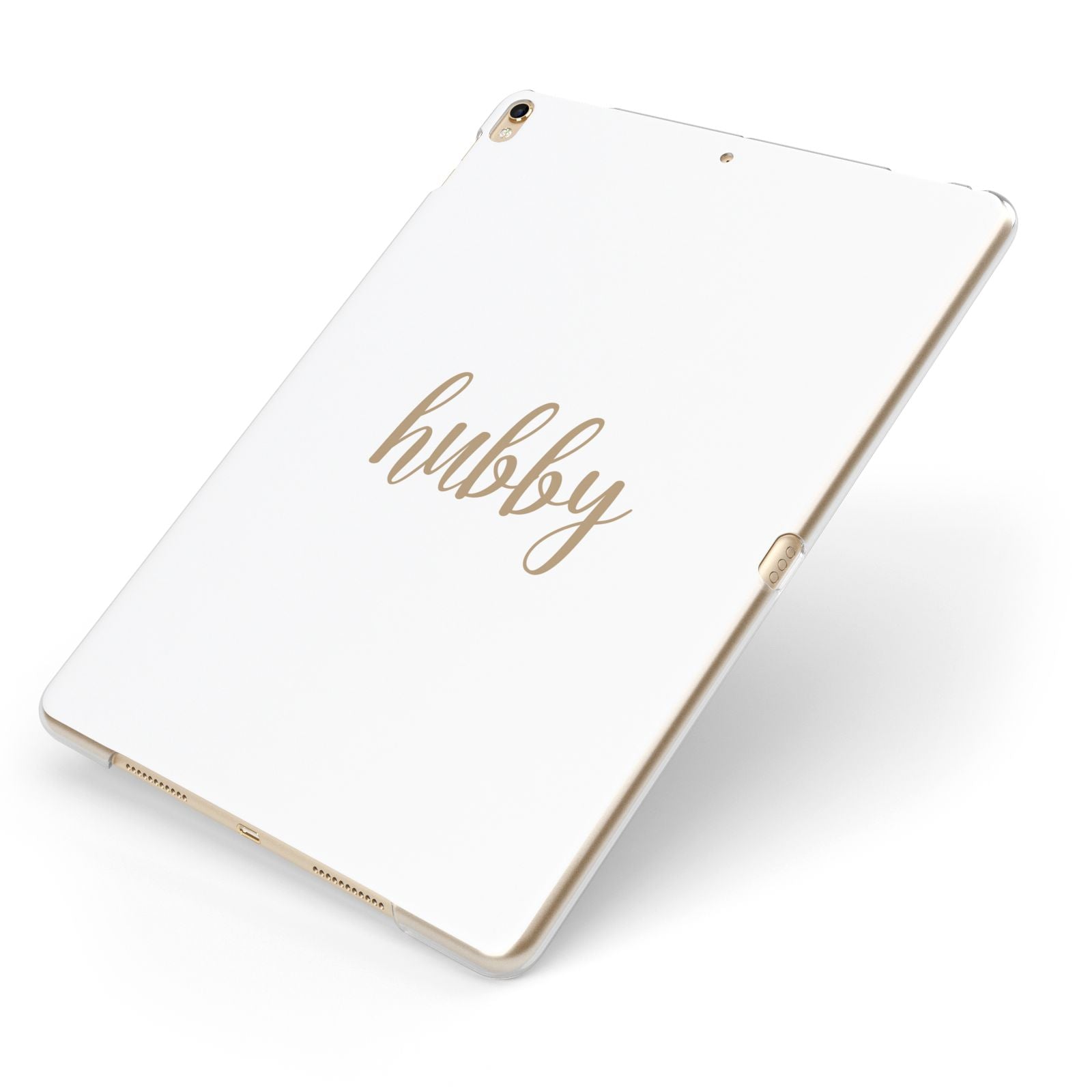 Hubby Apple iPad Case on Gold iPad Side View