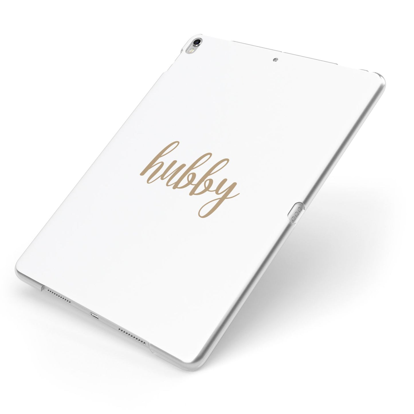 Hubby Apple iPad Case on Silver iPad Side View
