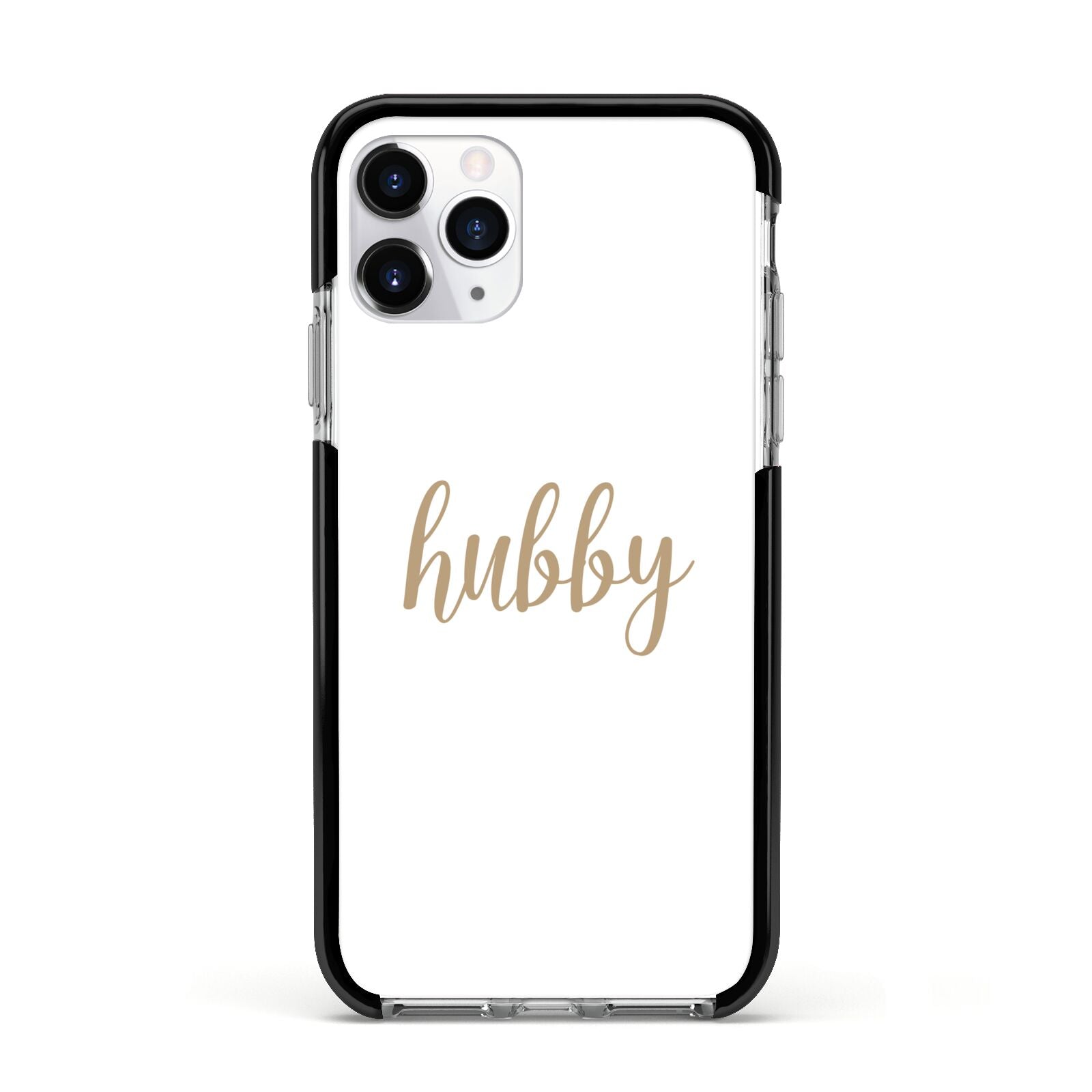 Hubby Apple iPhone 11 Pro in Silver with Black Impact Case
