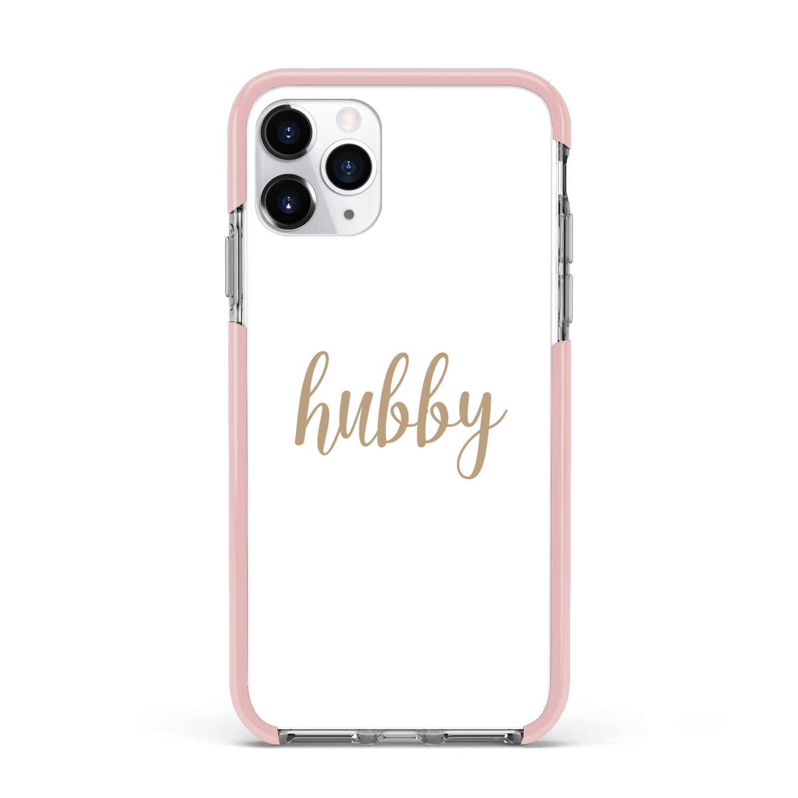 Hubby Apple iPhone 11 Pro in Silver with Pink Impact Case
