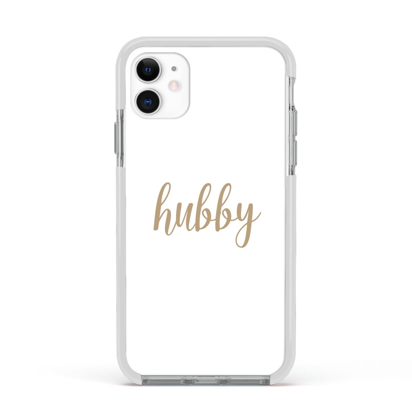 Hubby Apple iPhone 11 in White with White Impact Case