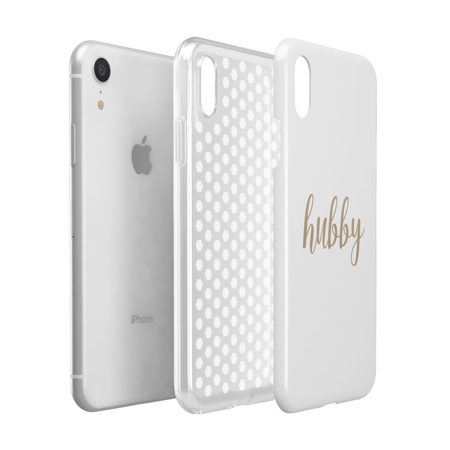 Hubby Apple iPhone XR White 3D Tough Case Expanded view