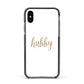 Hubby Apple iPhone Xs Impact Case Black Edge on Black Phone