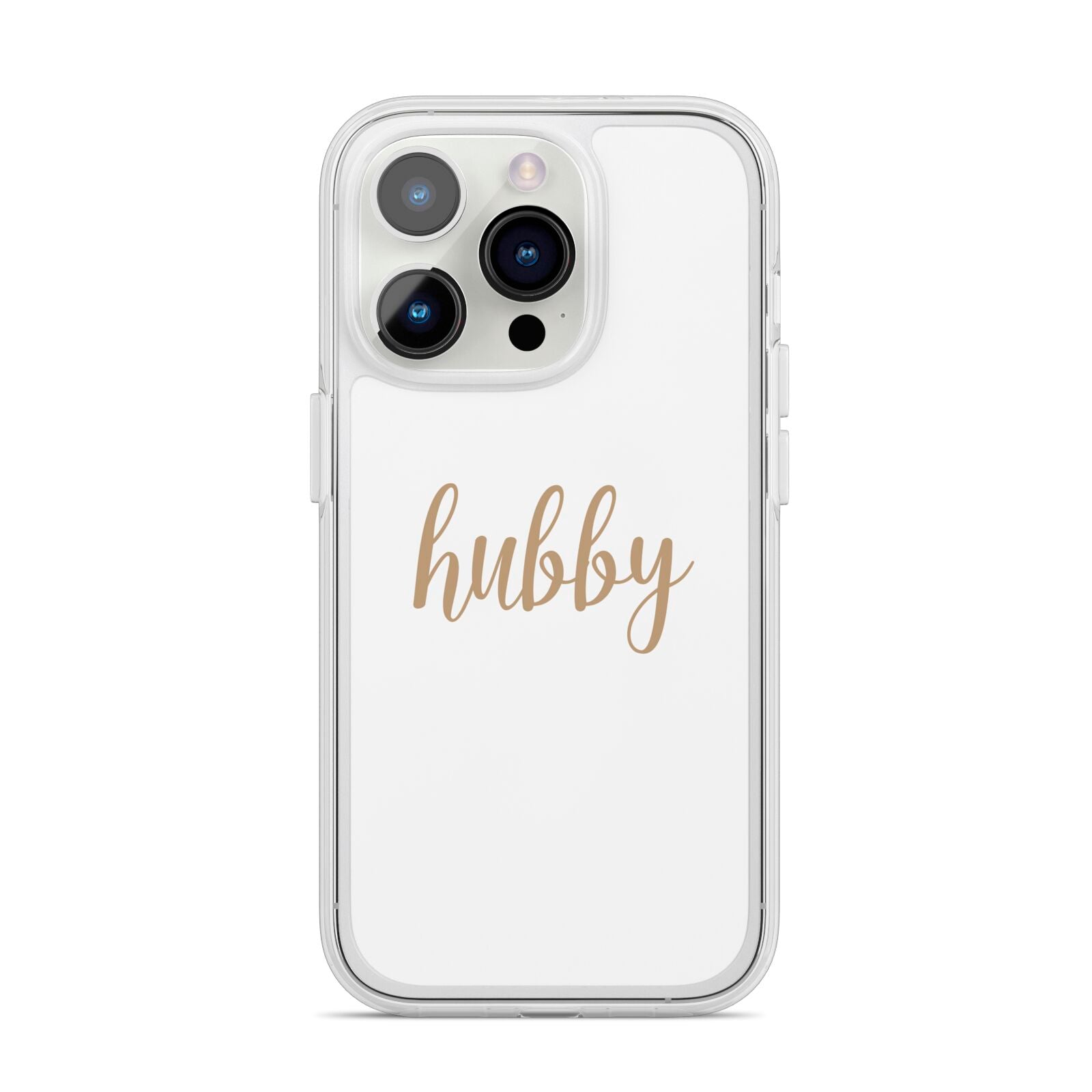 Hubby iPhone 14 Pro Clear Tough Case Silver