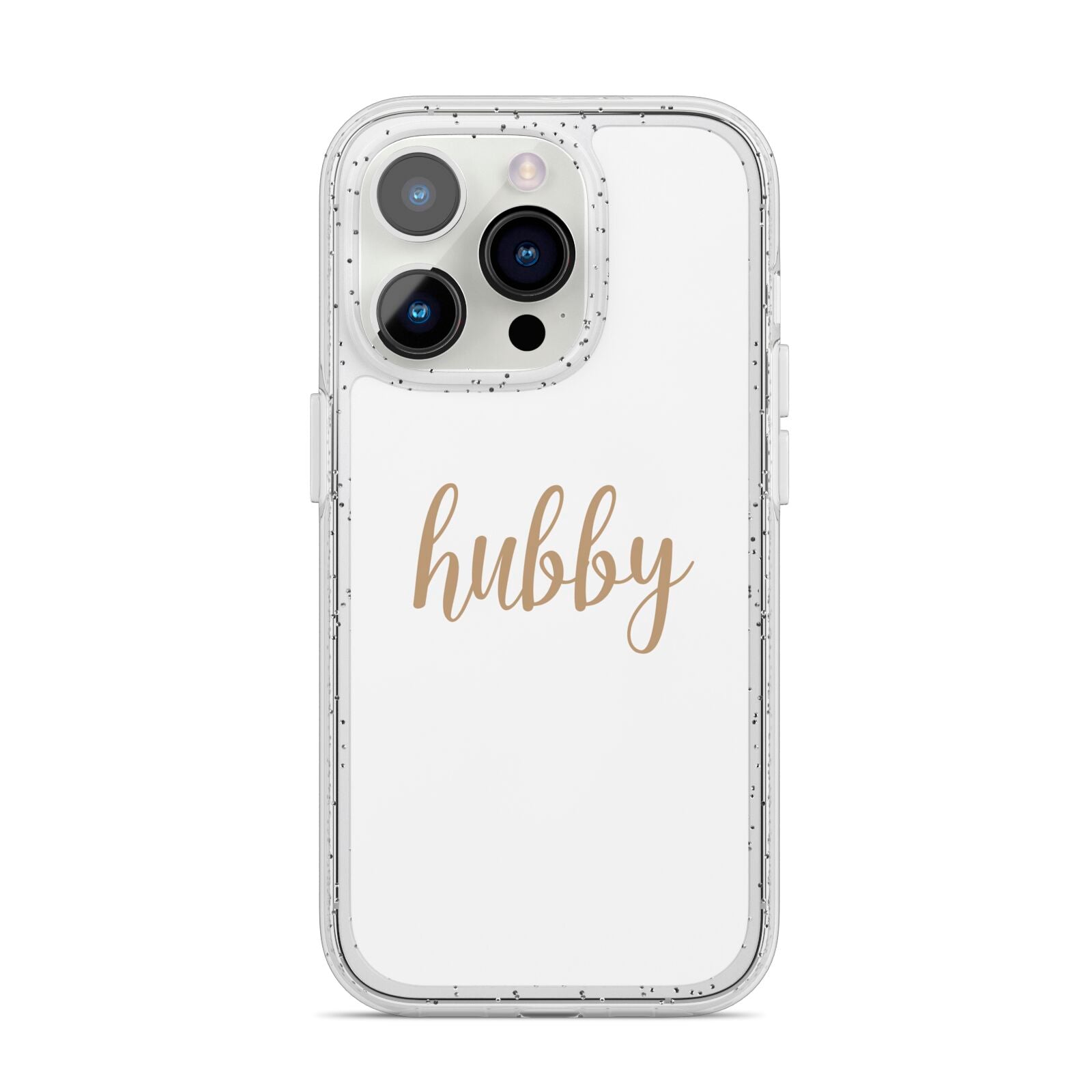 Hubby iPhone 14 Pro Glitter Tough Case Silver