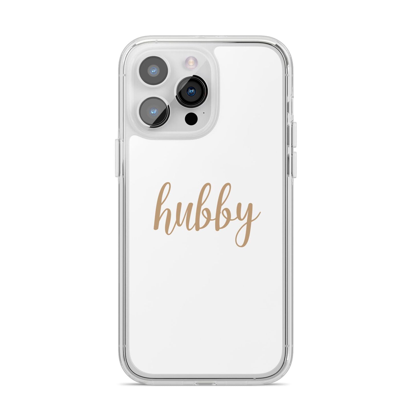 Hubby iPhone 14 Pro Max Clear Tough Case Silver