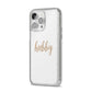 Hubby iPhone 14 Pro Max Glitter Tough Case Silver Angled Image