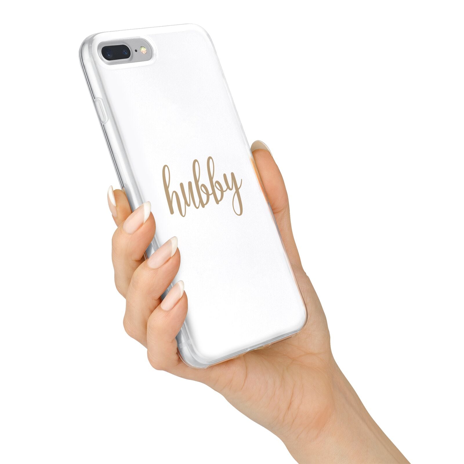 Hubby iPhone 7 Plus Bumper Case on Silver iPhone Alternative Image