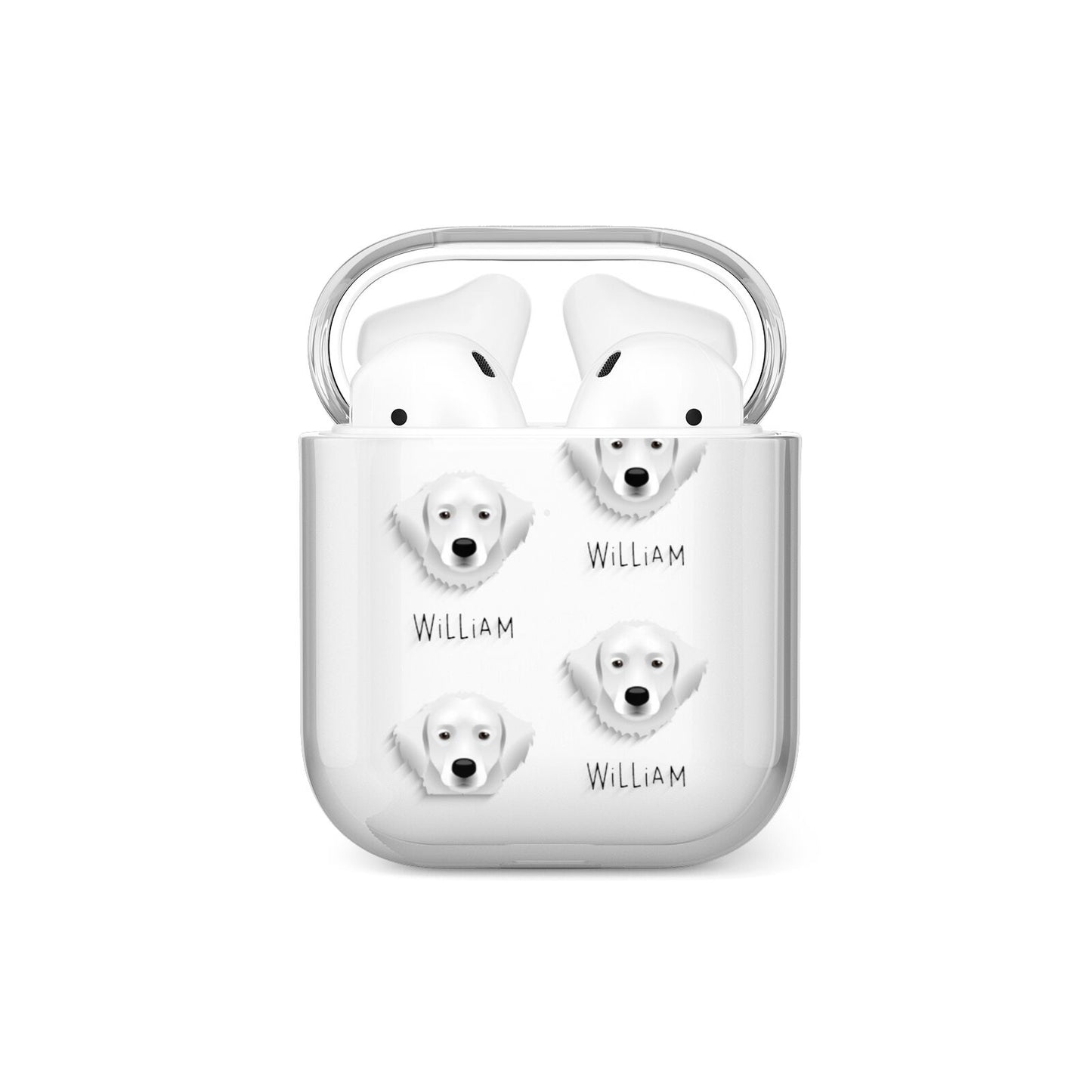 Hungarian Kuvasz Icon with Name AirPods Case
