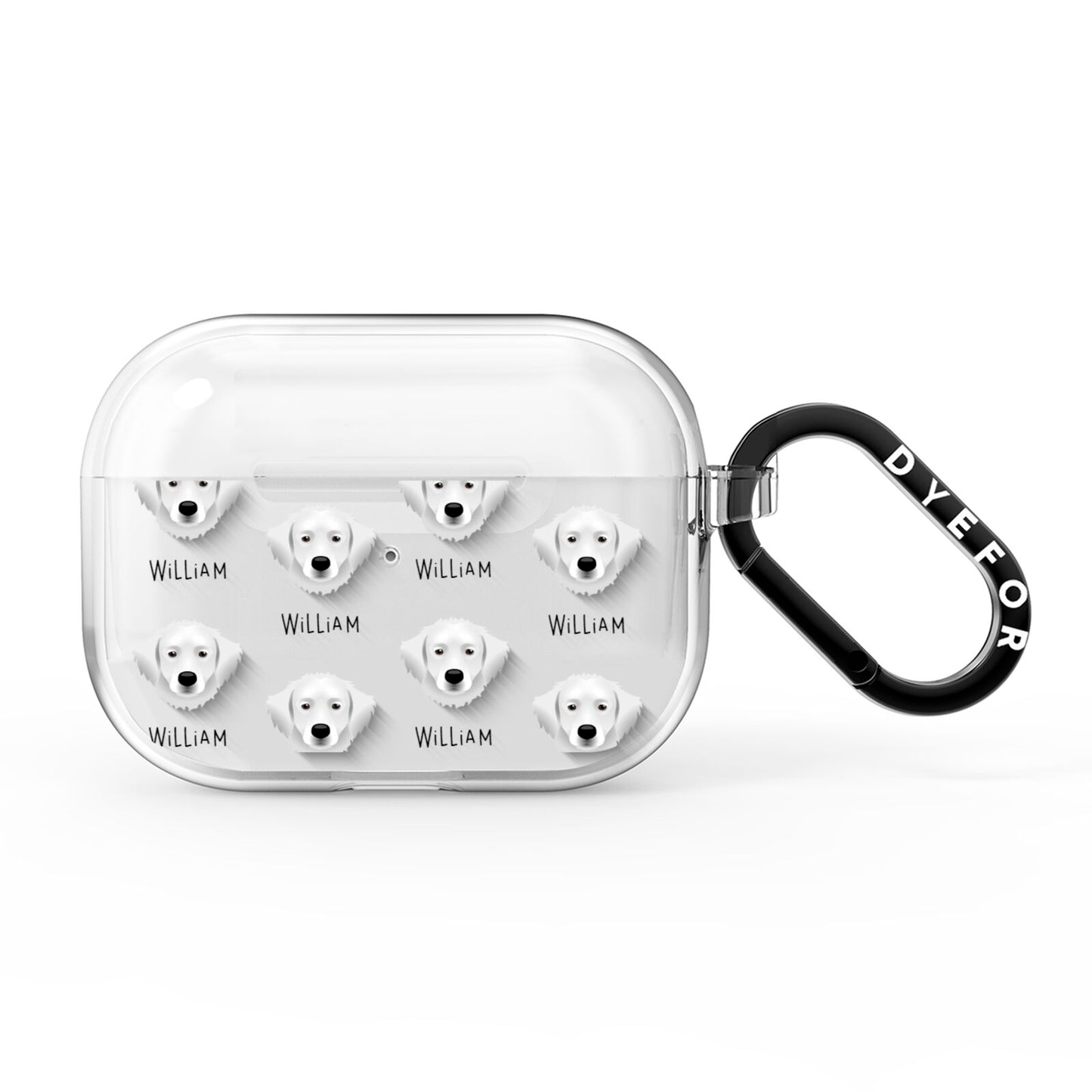 Hungarian Kuvasz Icon with Name AirPods Pro Clear Case