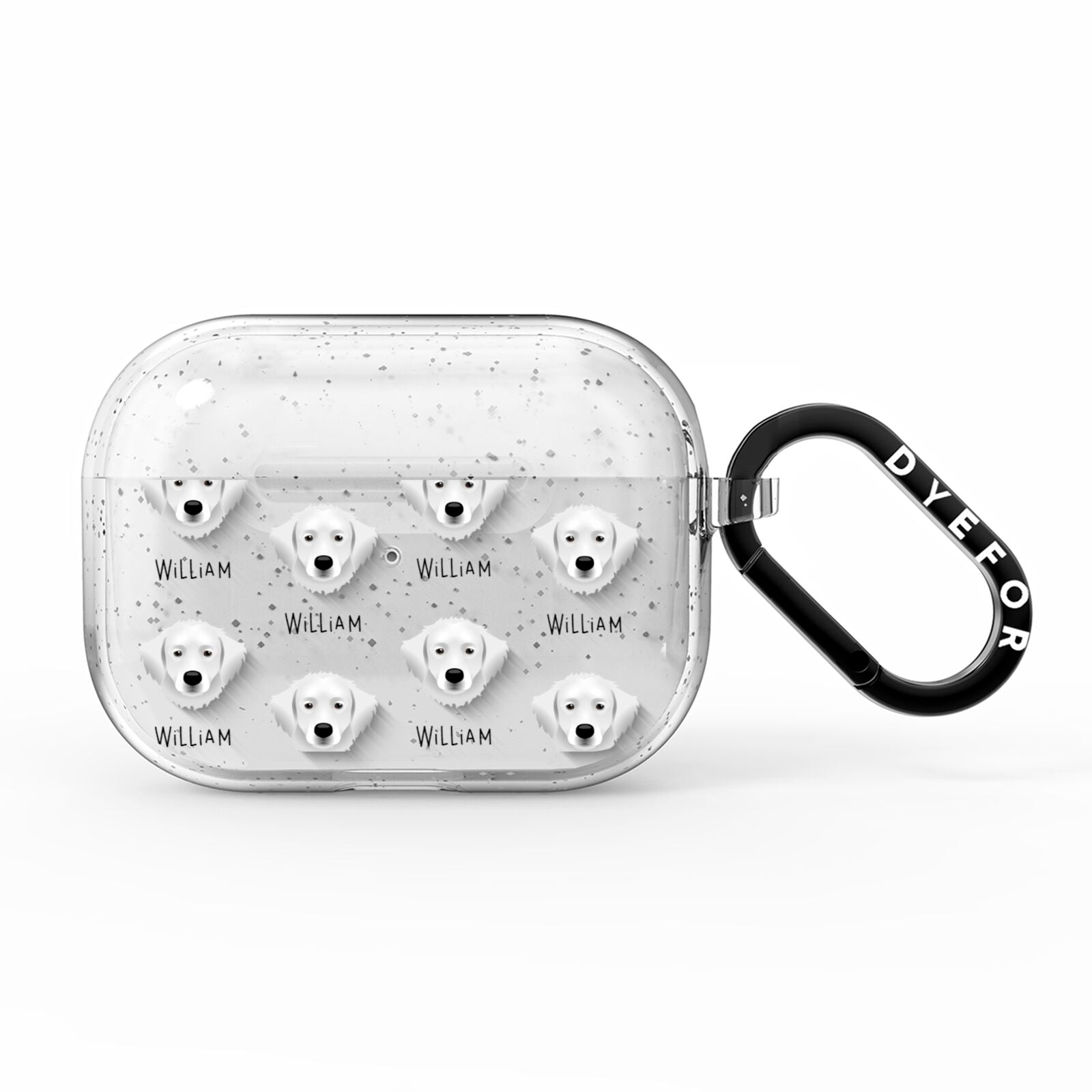 Hungarian Kuvasz Icon with Name AirPods Pro Glitter Case