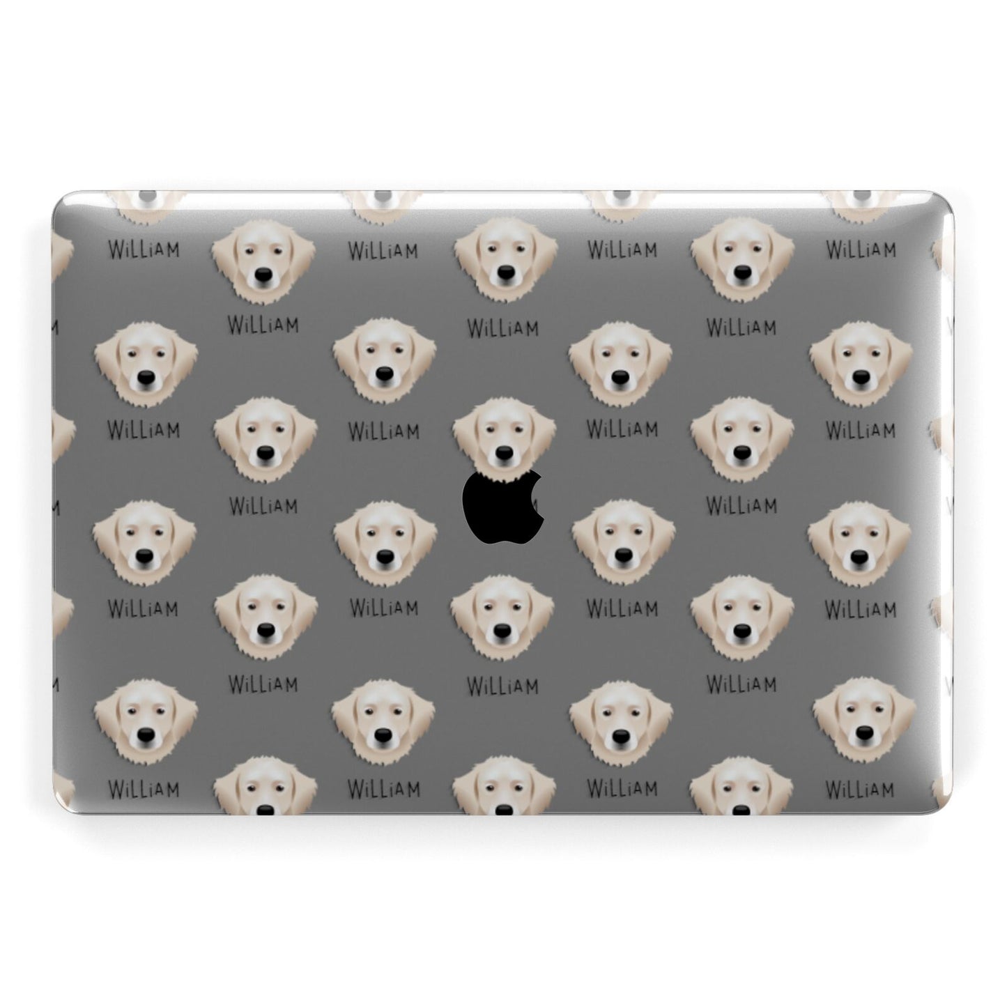 Hungarian Kuvasz Icon with Name Apple MacBook Case