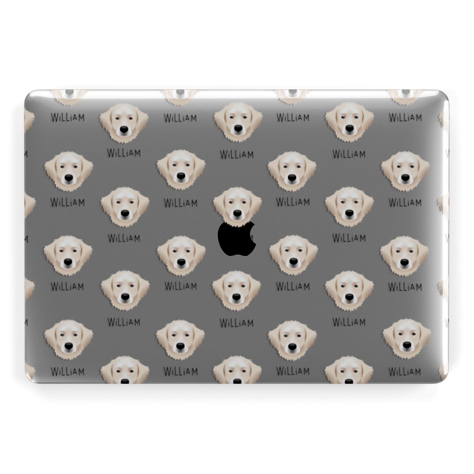 Hungarian Kuvasz Icon with Name Apple MacBook Case