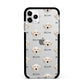 Hungarian Kuvasz Icon with Name Apple iPhone 11 Pro Max in Silver with Black Impact Case