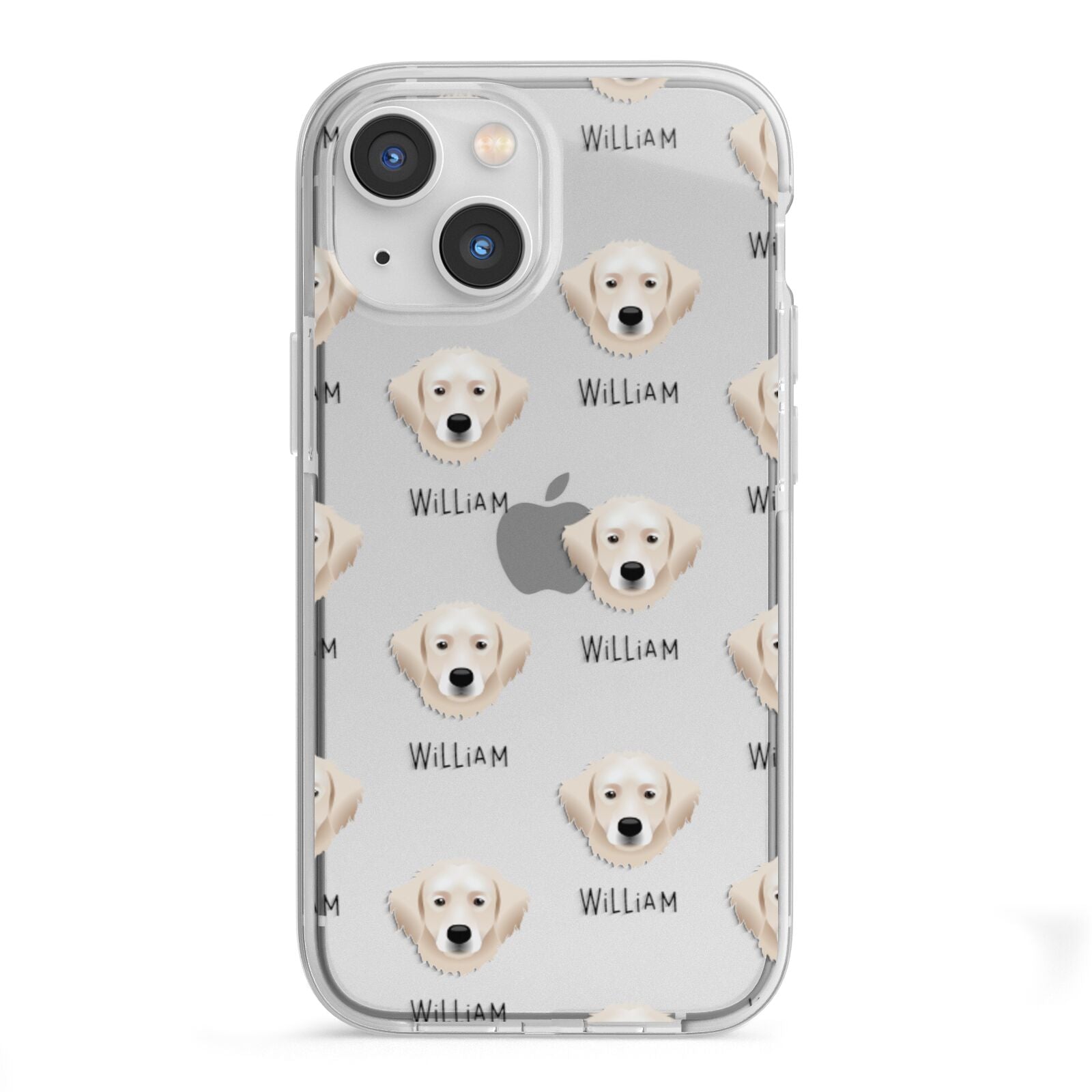 Hungarian Kuvasz Icon with Name iPhone 13 Mini TPU Impact Case with White Edges
