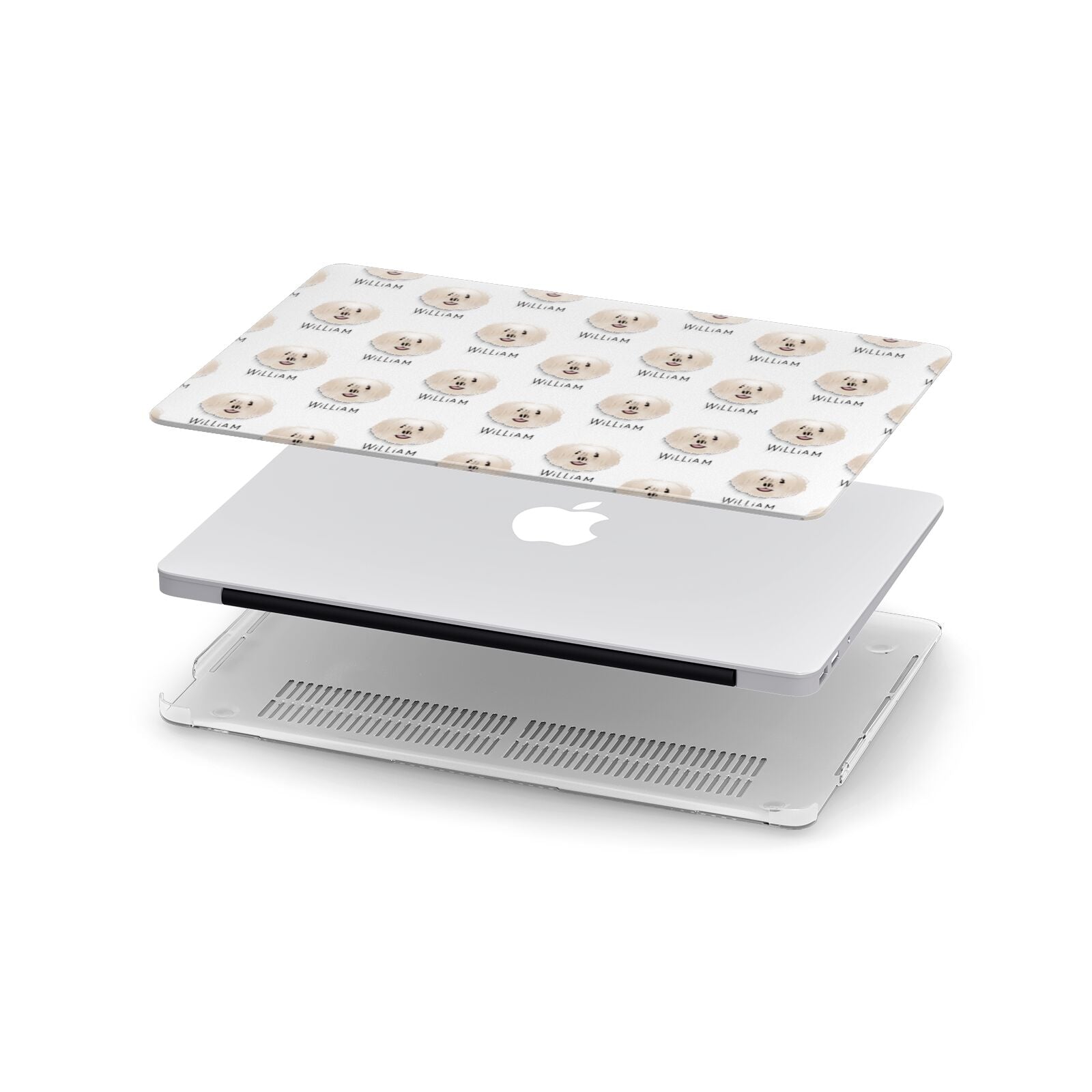 Hungarian Puli Icon with Name Apple MacBook Case in Detail