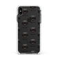 Hungarian Puli Icon with Name Apple iPhone Xs Max Impact Case White Edge on Black Phone