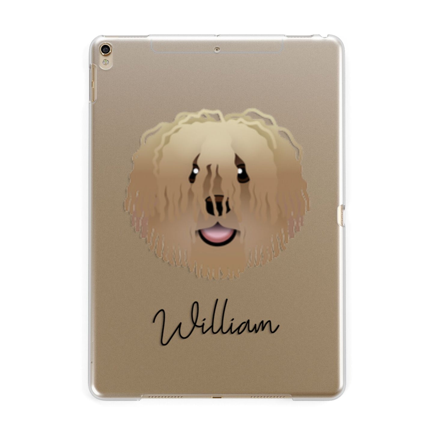 Hungarian Puli Personalised Apple iPad Gold Case