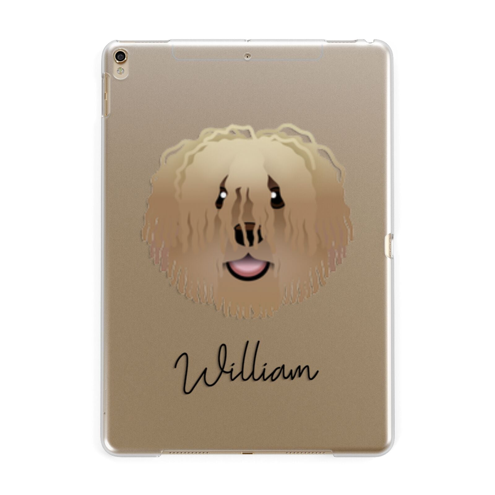 Hungarian Puli Personalised Apple iPad Gold Case