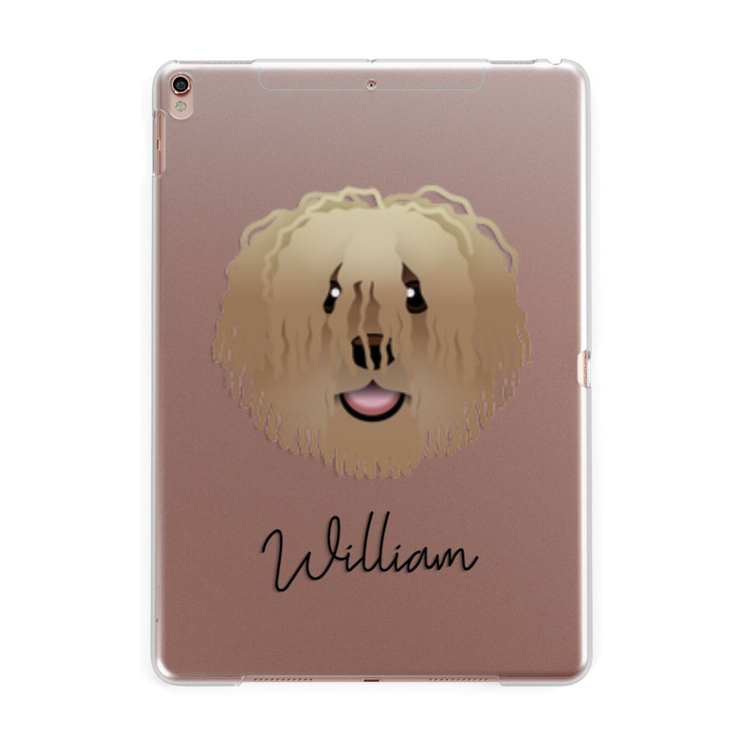 Hungarian Puli Personalised Apple iPad Rose Gold Case