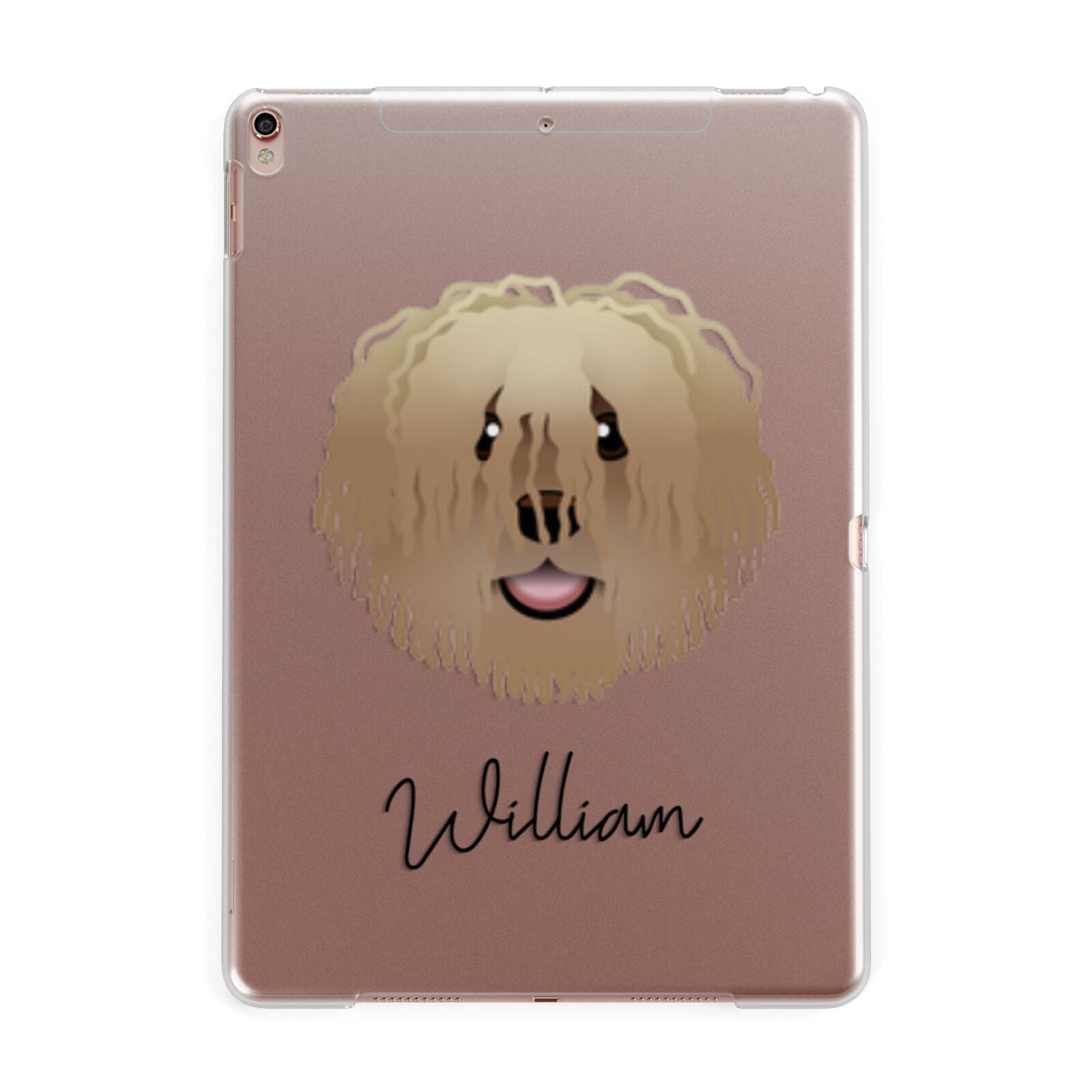 Hungarian Puli Personalised Apple iPad Rose Gold Case