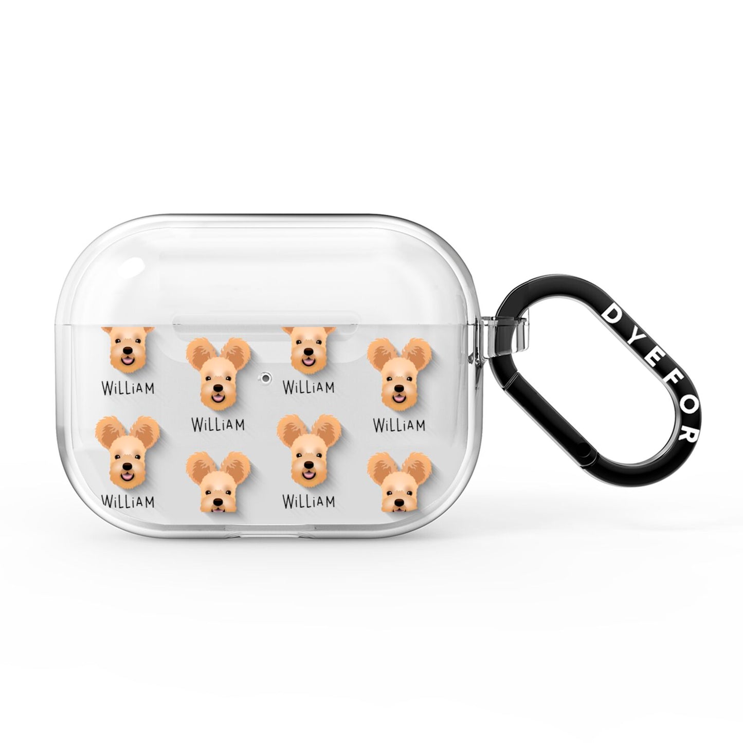 Hungarian Pumi Icon with Name AirPods Pro Clear Case