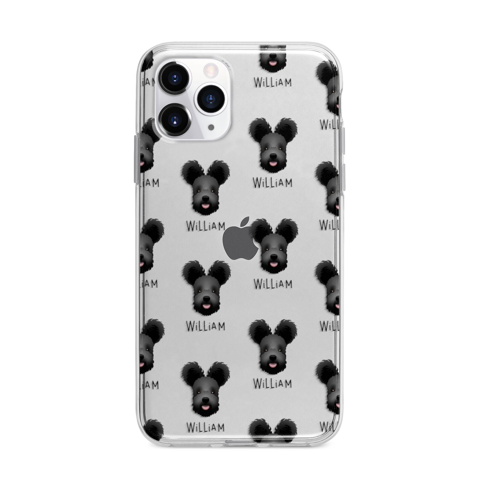Hungarian Pumi Icon with Name Apple iPhone 11 Pro in Silver with Bumper Case