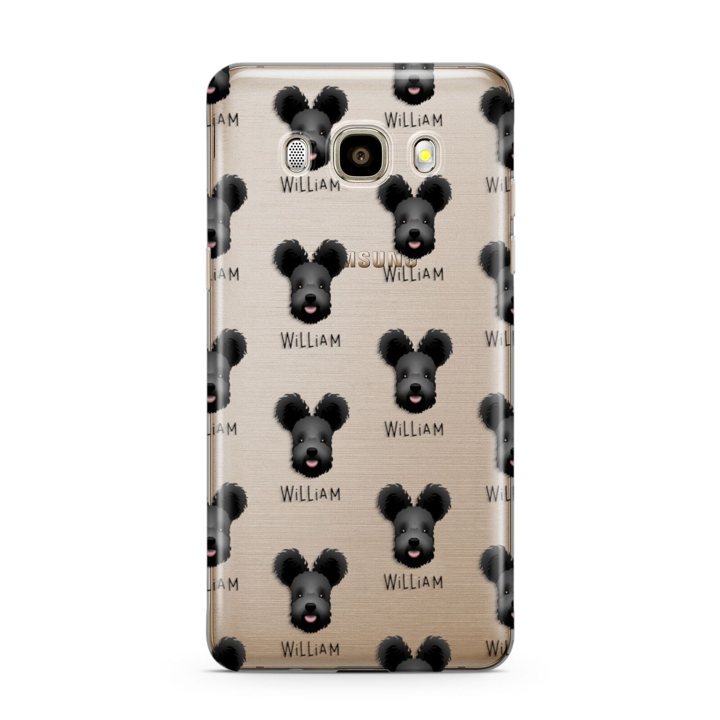Hungarian Pumi Icon with Name Samsung Galaxy J7 2016 Case on gold phone