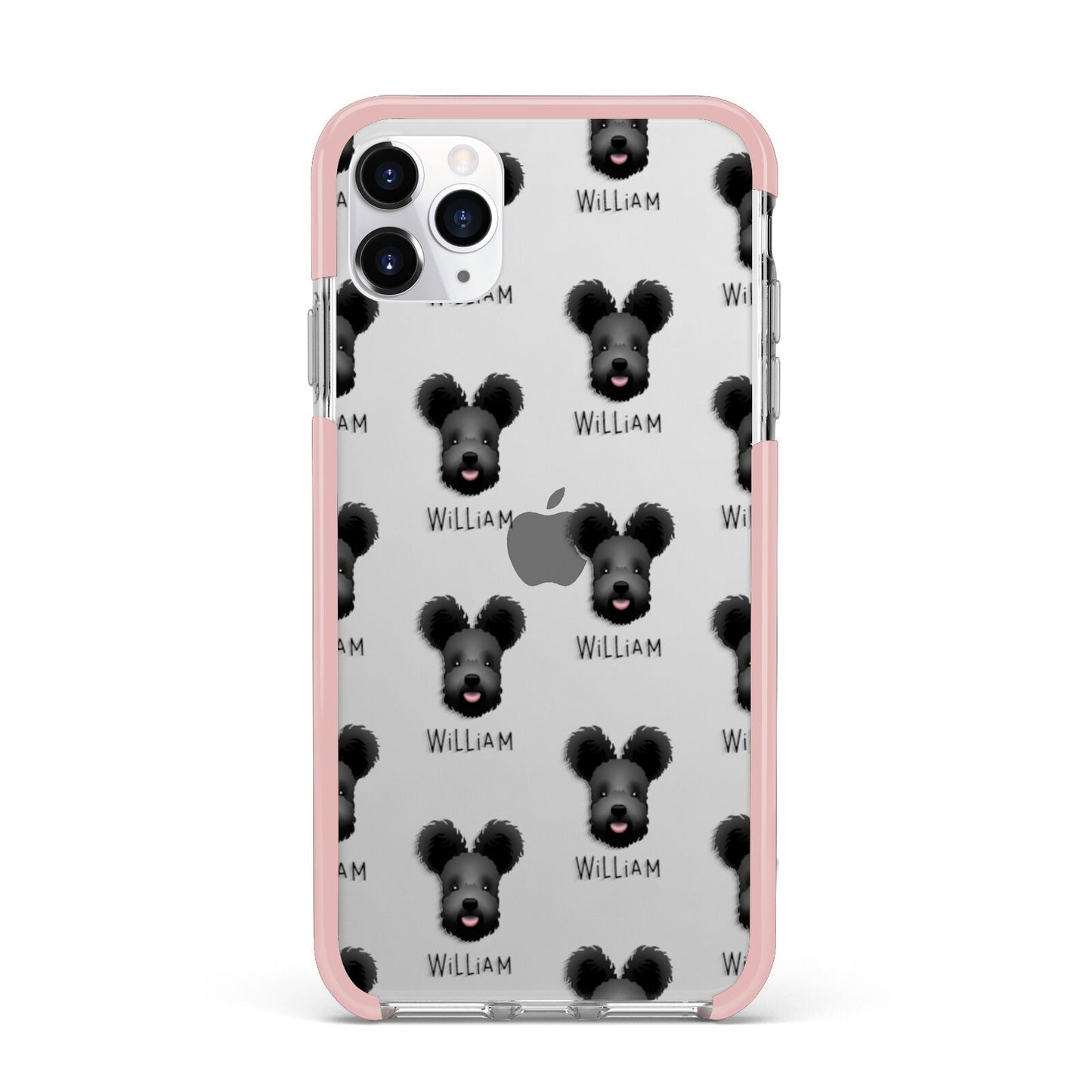 Hungarian Pumi Icon with Name iPhone 11 Pro Max Impact Pink Edge Case