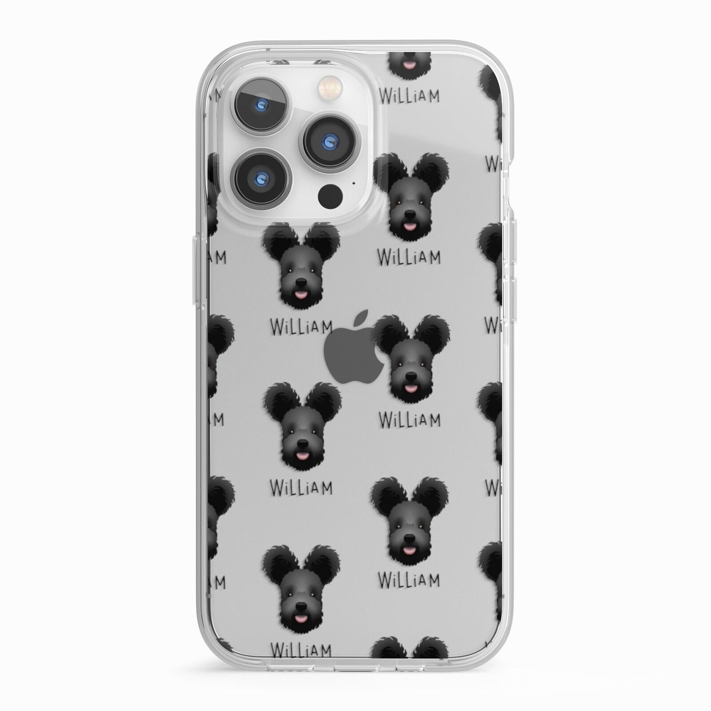 Hungarian Pumi Icon with Name iPhone 13 Pro TPU Impact Case with White Edges