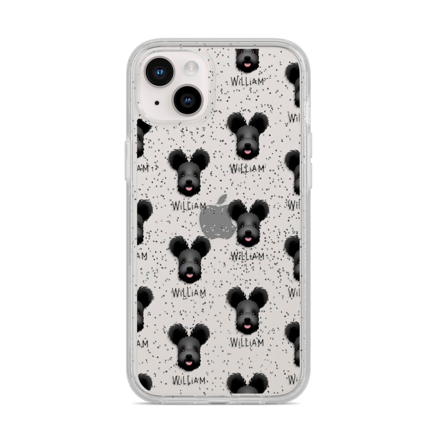 Hungarian Pumi Icon with Name iPhone 14 Plus Glitter Tough Case Starlight