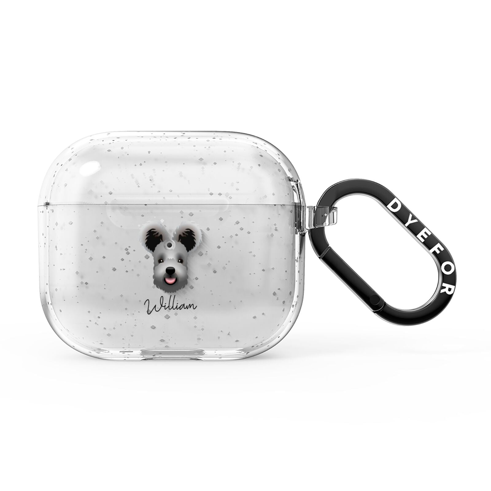 Hungarian Pumi Personalised AirPods Glitter Case 3rd Gen