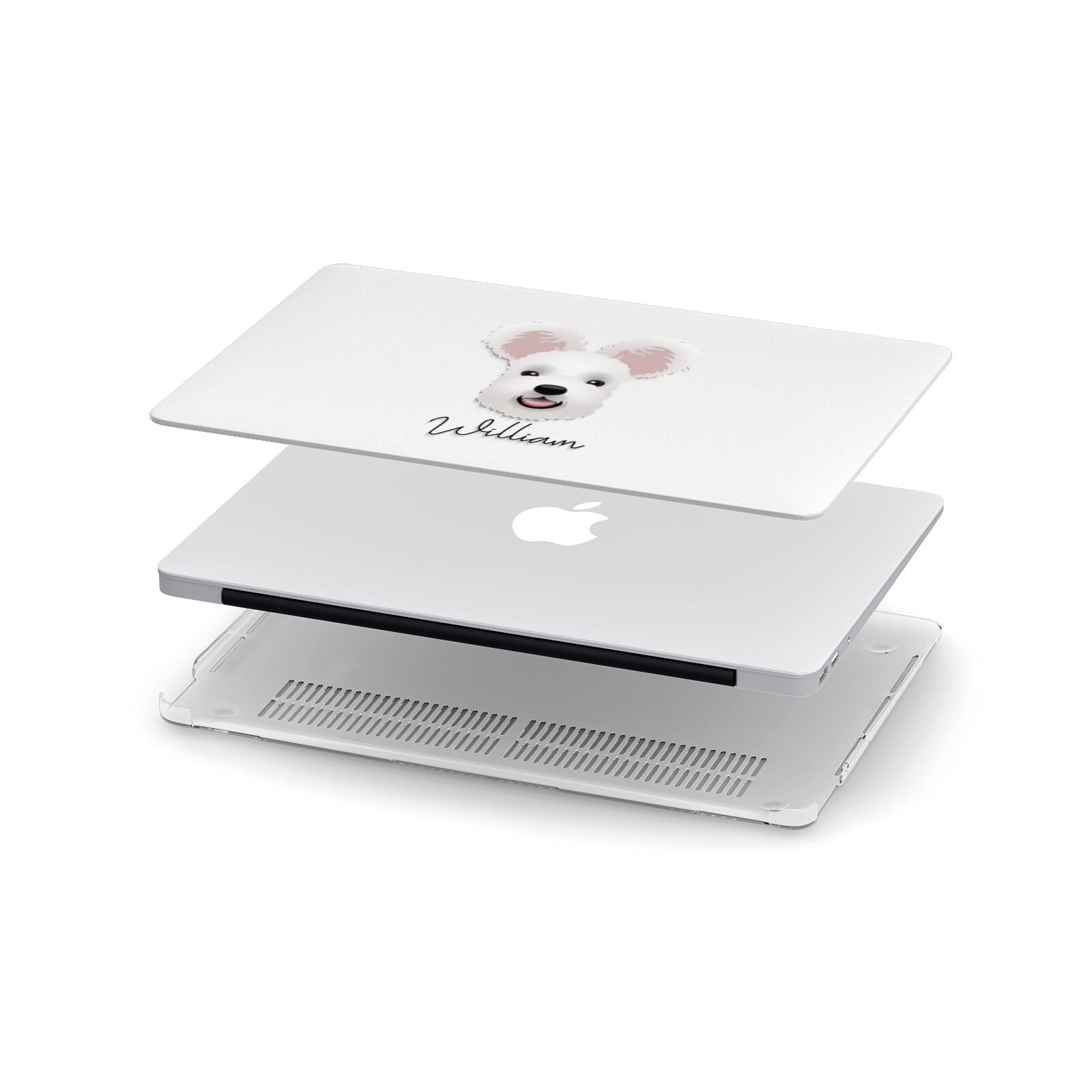 Hungarian Pumi Personalised Apple MacBook Case in Detail