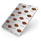 Hungarian Vizsla Icon with Name Apple iPad Case on Silver iPad Side View