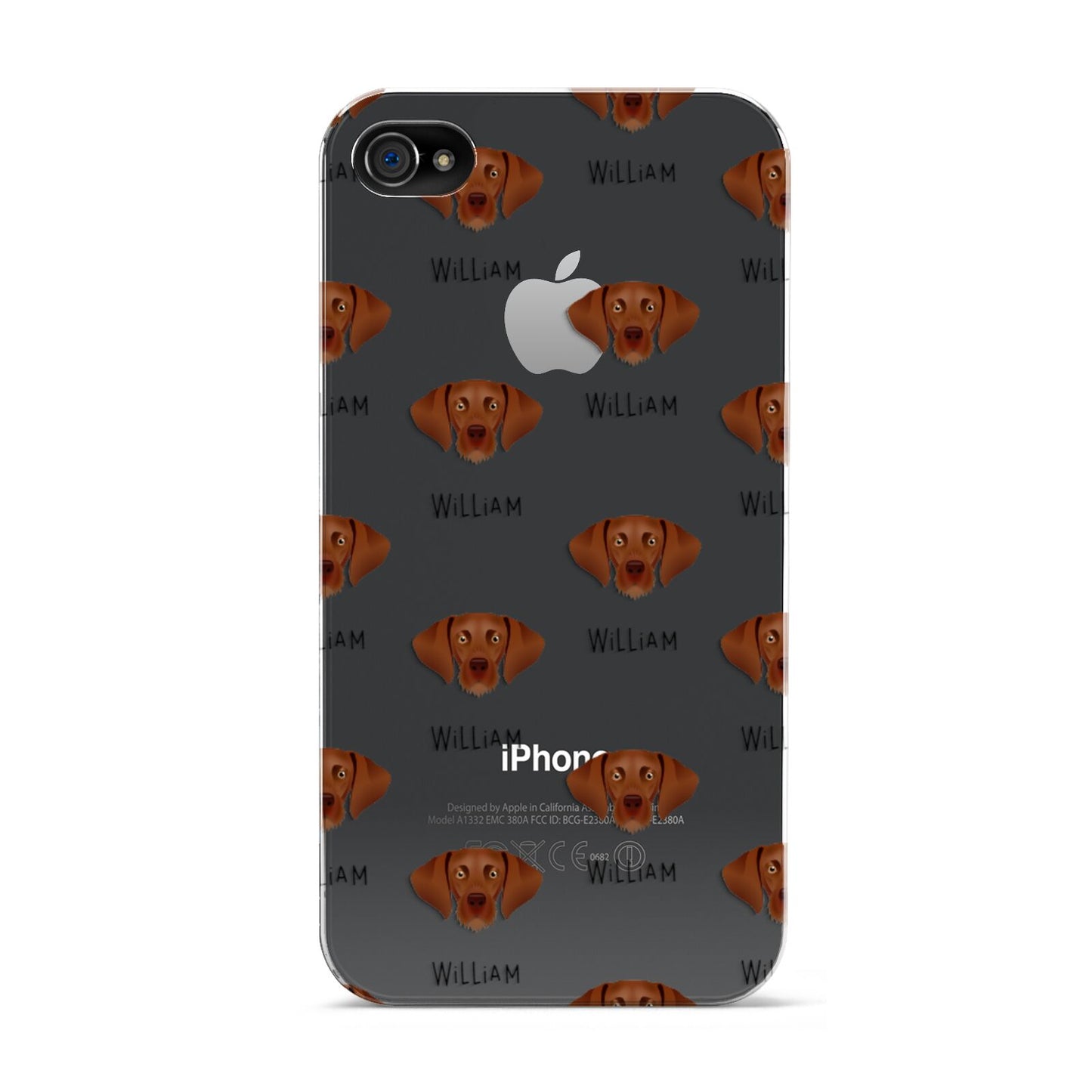 Hungarian Vizsla Icon with Name Apple iPhone 4s Case