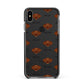 Hungarian Vizsla Icon with Name Apple iPhone Xs Max Impact Case Black Edge on Black Phone