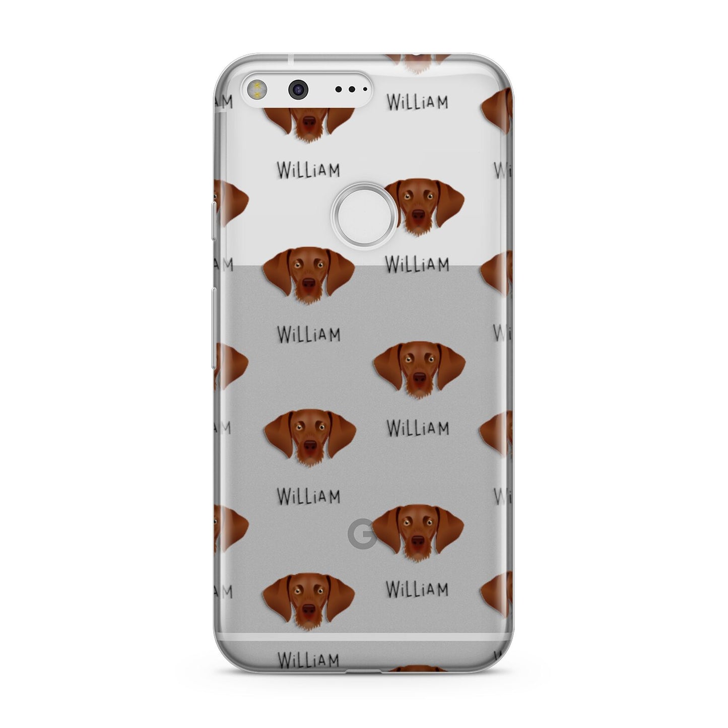 Hungarian Vizsla Icon with Name Google Pixel Case