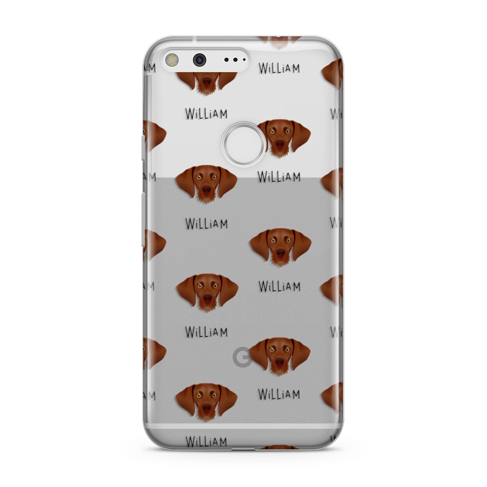Hungarian Vizsla Icon with Name Google Pixel Case