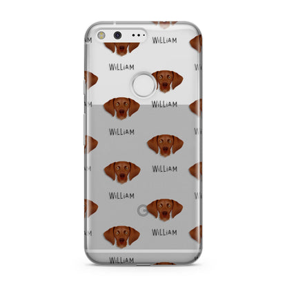Hungarian Vizsla Icon with Name Google Pixel Case